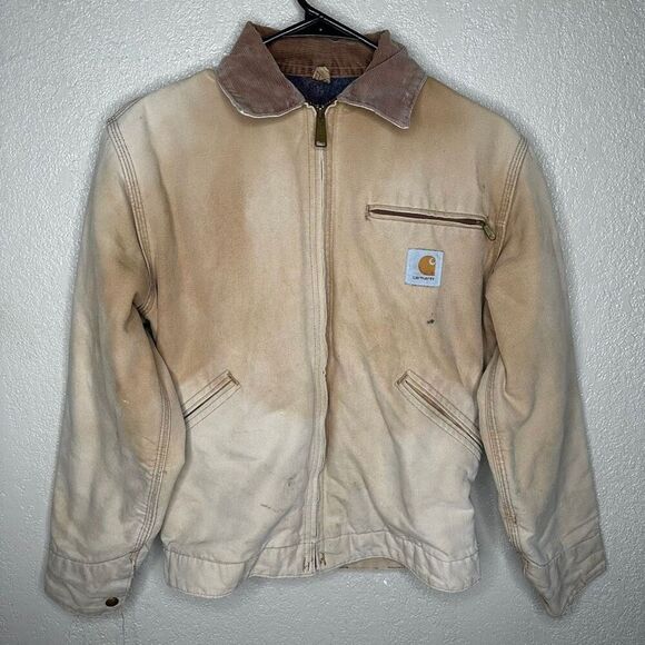 Vintage Carhartt Detroit Jacket Sun Faded Womens Small - Picture 2 of 9